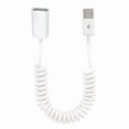 thumbnail image 2 of USB 2.0 Male to Female Spiral Coiled Adapter Cable 1M/3.2Ft Spring Telescopic Extension Wire Cord for Charging, 2 of 10