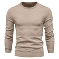 thumbnail image 2 of Danhjin Casual Sweater Tops for Men Fall Winter Long Sleeve Crew Neck Warm Pullover Shirts Comfy Soft Loungewear Outdoor T Shirts Blouses, 2 of 5