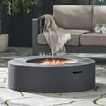 thumbnail image 4 of Mondawe 50,000 BTU Concrete Outdoor Circular Fire Pit, Dark Gray, 4 of 10
