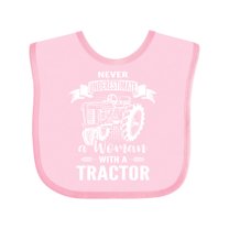 Inktastic Tractor Woman Girls Baby Bib