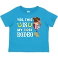 thumbnail image 3 of Inktastic Yes, This is My First Rodeo Cowgirl in Hat and Boots Girls Toddler T-Shirt, 3 of 5