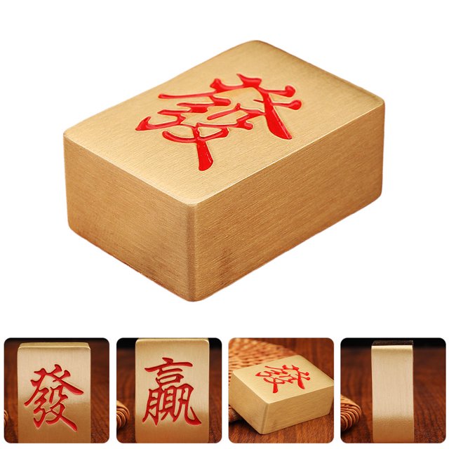 unbranded Figurilla De Latón Estilo Mahjong Para Creativa De Hogar Y Oficina