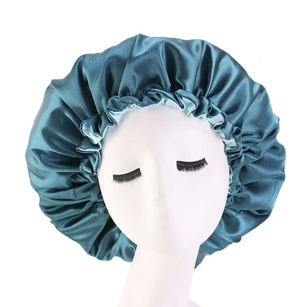 Soft Satin Bonnet Sleep Cap, Double 