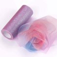 thumbnail image 1 of Rollo de cinta de tela de tul con lentejuelas degradadas de arcoíris de 9,1 m para decoración para fiesta de boda, tutú, falda, lazo, regalo de Navidad, Color oscuro, 1 of 5