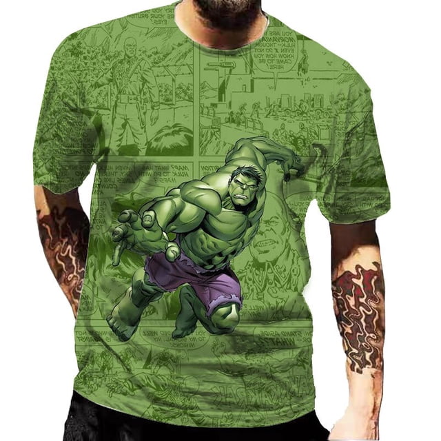 Disney's marvel hulk Männer Fitness Kurzarm 3d camiseta Sommer neue Kinder Junge Cartoon Held übergroße benutzer definierte Hip-Hop-Tops 100-xs xuanjing unisex