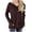 Brown, variant on IROINNID Women's Fall Tops Long Sleeve Oversized Base Shirts Workout Sweatshirts Casual Basic V-Neck Relaxed Fit Tops with Pocket,Blue