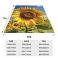 thumbnail image 3 of Fuzoiu Sky Golden Sunflower Field A Print Ultra-Soft Micro Fleece Blanket,All Seasons Flannel Throw, Lightweight Blanket for Bed, Sofa, Couch, Movie Night, Camping, and Travel-50"x40", 3 of 7