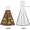 thumbnail image 4 of SKYSONIC Chili Pepper Mexican 2Pcs Hanging Hand Towels with Hanging Loop, Absorbent Hand Towels Soft Thick Dish Cloth Hand Towels for Kitchen Bathroom, with Hanging Loop, 12"x17", 4 of 6