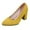 Yellow, variant on Suede Heels for Women Classic Solid Color Closed Pointed Toe Chunky Heeled Slip on Pumps Shoes Casual Dressy Business Work Shoes Blue Size 8