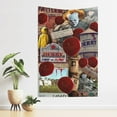 thumbnail image 3 of Pennywise Welcome To Derry Wall Tapestry Poster for Bedroom Aesthetics Room Decor Flag Wall Hanging Dorm Living Room 60''x 40'', 3 of 9