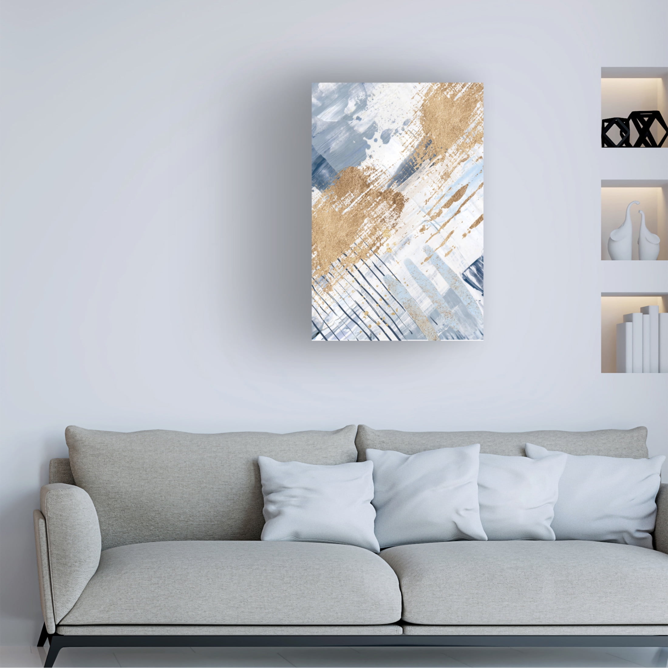 Trademark Fine Art Sally Ann Moss Serenity in Blue 1 Canvas Wall Art