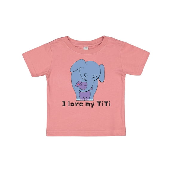 Inktastic I Love my TiTi Elephant Blue Purple Boys or Girls Baby T-Shirt