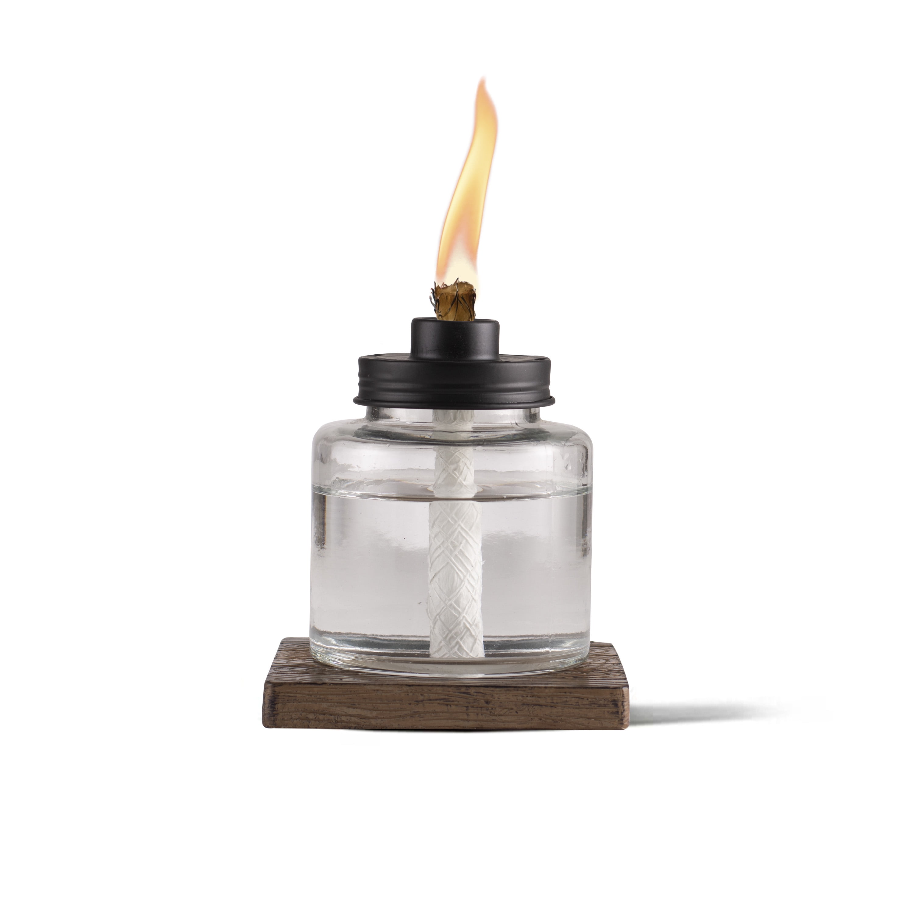 TIKI Brand 5.9 Inch Table Torch Mixed Material Medium Brown