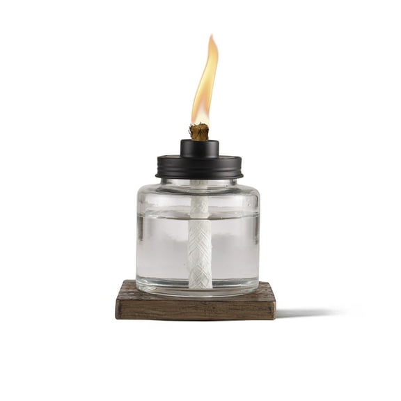 TIKI Brand 5.9 Inch Table Torch Mixed Material Medium Brown