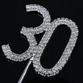 thumbnail image 6 of WHAMVOX Stunning Silver Rhinestone Cake Topper for 30th Birthday Party Decoration Eco Friendly Alloy and Rhinestone 30 Pieces, 6 of 8