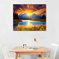 thumbnail image 2 of Nawypu  Sunflower Landscape Canvas Artwork Sunset Grand Teton National Park Wall Art for Living Room Framed Ready to Hang (16x24 inch), 2 of 4