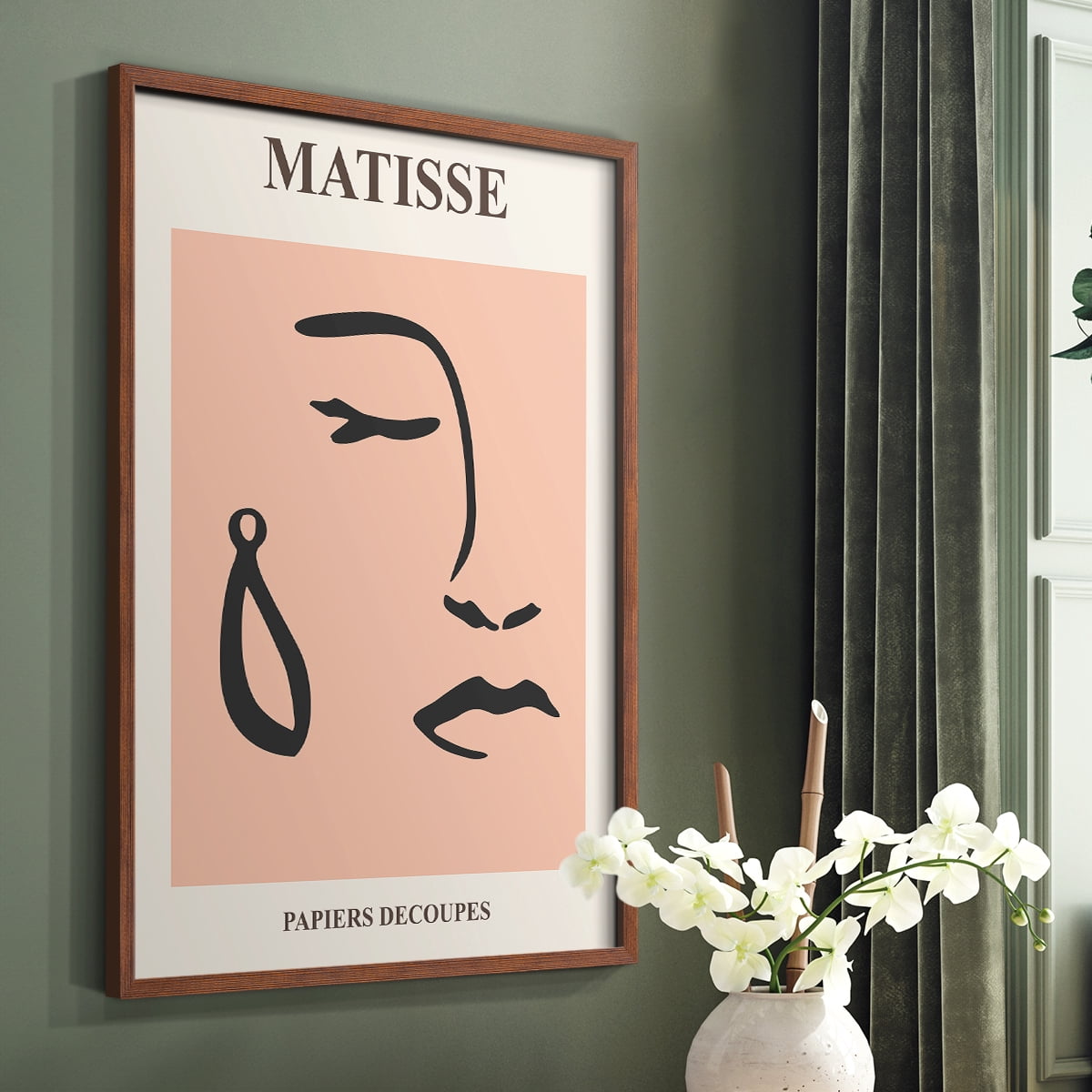 Matisse CXXXVIII Framed Print in Brown Solid Wood 8 x 10 Framed Print