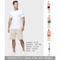 thumbnail image 5 of Lavenicole Men's Casual Athletic Shorts, Lightweight Workout Hiking Shorts 9" with 4 Pockets Beige 38W, 5 of 7