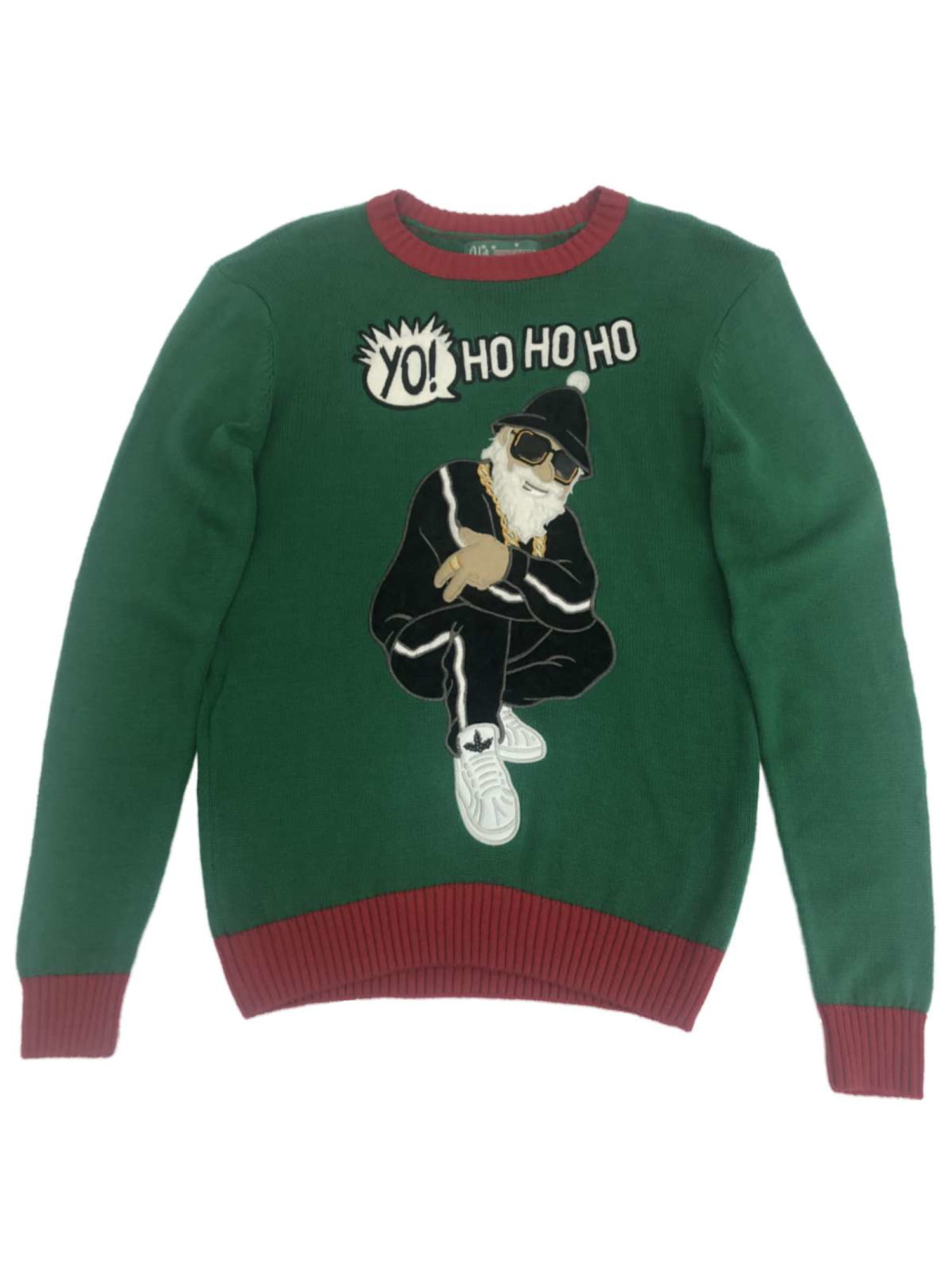 Santa is My Ho Ho Homie Long Sleeve T-Shirt Fun Ugly Sweater Merry Christmas Tee 