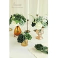 thumbnail image 3 of Artificial Flowers 25pcs Real Looking Emerald Green Ombre Colors Foam Fake Roses with Stems for DIY Wedding Bouquets Bridal Shower Centerpieces Sage Green Floral Arrangements Tables Decoration, 3 of 5