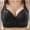 Black, variant on ZKCCNUK Women's Bras Printing Gathered Together Large Size Daily Bra Underwear No Rims Everyday Bras Size XS-4XL