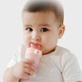 thumbnail image 4 of 3 in 1 Baby Feeding Bottle 3pcs Soft Nipple Portable Elastic Silicone Teething Feeding Bottle Light Orange, 4 of 4