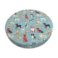 thumbnail image 6 of Uemuo Animal Dog Pattern Round Bar Stool Seat Covers Washable Stool Cushion Slipcover Elastic Bar Chair Covers-12 inch, 6 of 7