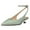 Green, variant on Women Classic Kitten Low Heel Ankle Buckle Strap Pumps Pointy Close Toe Sandals Elegant Working Office Party Dress Shoes Size 6 Nude