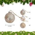 thumbnail image 7 of KCEHTA 9Pcs Christmas Ball Ornaments for Xmas Tree Plastic Shatterproof Christmas Ornaments Balls Christmas Tree Decorations Hanging Balls Glitter Gold 8cm/3.14in, 7 of 7