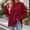 Wine, variant on Womens Sweatshirts Casual Comfort Pullover Fall Winter Outfits Solid Color Crew Neck Loose Fit Sweat Shirts with Thumbhole Cuffs