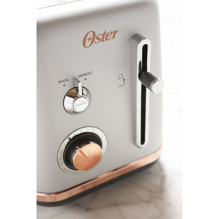Oster Metropolitan Collection 750 W 2-Slice Silver/Rose Gold