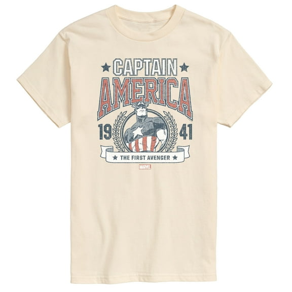 Marvel Captain America - Collegiate - Men's Short Sleeve Graphic Tee