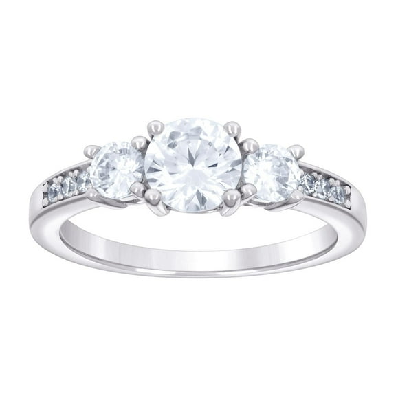 925 Sterling Silver Womens Cubic Zirconia Engagement Ring 6.4x2.4mm Wide Size 5 Engagement Ring for Women