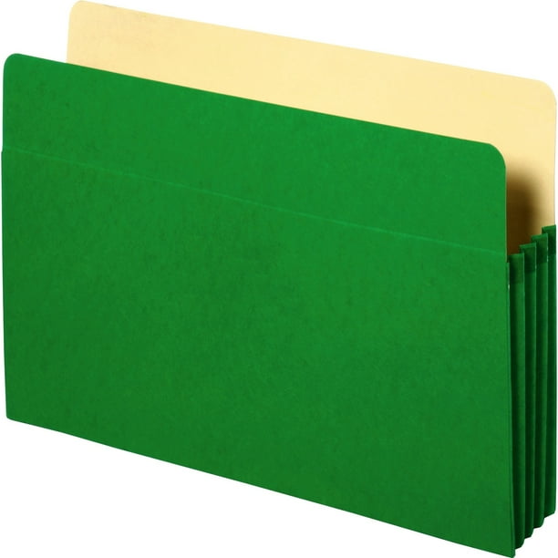 Business Source, BSN26551, Colored Expanding File Pockets, 1 Each, Green