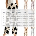 thumbnail image 3 of Kezqiaxn Womens Pajama Pants Cow Print Fleece High Waisted Stretchy Lounge Pants Wide Leg Thick Casual Bottoms with Pockets Plus Size Blue B XL, 3 of 7