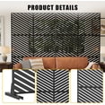 thumbnail image 6 of Acekid 72x47 Inch Metal Privacy Screen - Freestanding Decorative Divider with Stable Base, Diagonal Stripe, 6 of 8