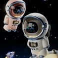thumbnail image 3 of Seitruly astronauta altavoz inalámbrico audio radio despertador linda lámpara de noche para dormir relojes de escritorio hogar niños regalo Type2 NO2, 3 of 6