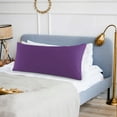 thumbnail image 3 of PiccoCasa Cotton Body Pillow Case Zippered Long Pillow Cover 1 Pc King Purple 20" x 60", 3 of 7