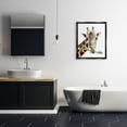 thumbnail image 2 of Stupell Industries Giraffe Green Toothbrush Bathroom Animals & Insects Painting Black Floater Framed Art Print Wall Art, 2 of 6