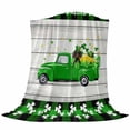 thumbnail image 6 of St. Patrick's Day Blanket Soft Cozy Warm Throw Blanket for Couch, Plush Fuzzy Flannel Fleece Blankets for Sofa, Spring Dogs Grass Truck Plaid Wood Bed Blankets Lightweight Gifts for Women, 50"x60", 6 of 9