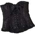 thumbnail image 2 of Guardurnaity Mujer Corset Overbust Bustier Strapless Shapwear Ropa interior, S, Negro Ropa interior negro S, 2 of 6