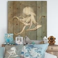 thumbnail image 2 of Designart 'Octopus Treasures from the Sea' Nautical & Coastal Print on Natural Pine Wood, 2 of 3
