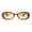Tan Brown, variant on Narrow Oval Clout Style Mod Plastic Womens Sunglasses Tan Brown