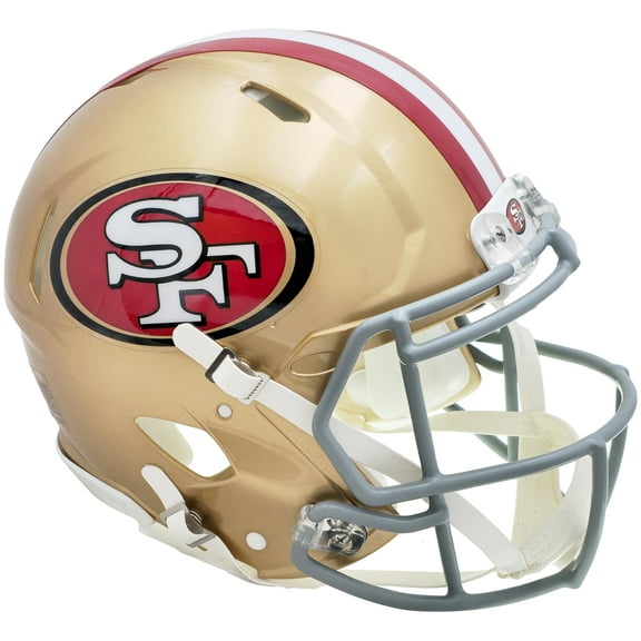 Unsigned San Francisco 49ers Gold Full Size Auth Speed Helmet 224199