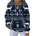 thumbnail image 2 of Craaazy Christmas Hoodies for Women Casual Pockets Hooded Blouse Fashion Prints Christmas Sweatshirt Gifts, 2 of 5