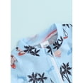 thumbnail image 6 of Biezeib Baby Boys Rash Guard, Short Sleeve Tree Fish Print Swimsuit Jumpsuit Summer Swimwear, 6 of 9