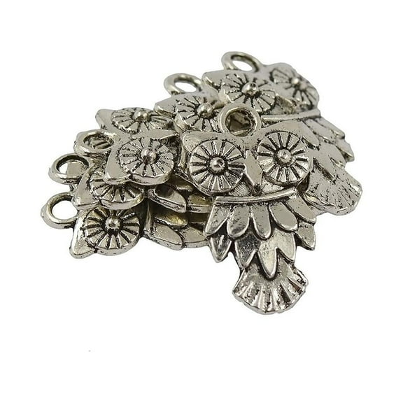 EHJRE 50Pcs Retro Tibetan Owl Bird Charms Pendants DIY Jewelry Making Bulk