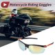 thumbnail image 2 of Gafas de montar para motocicleta Unique Bargains 1 Pc Anti-reflejo Tri-acetel Celulosa PC UV400 Gafas de sol para ciclismo Lente tono dorado Marco naranja negro, 2 of 6