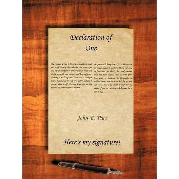 Declaration of One: Here's My Signature, (Paperback)
