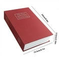 thumbnail image 3 of Usbinx Life Dictionary Diversion Safe Book Hidden Lock Box Portable Storage for Valuables Home Office Red Password and Key Lock, 3 of 3